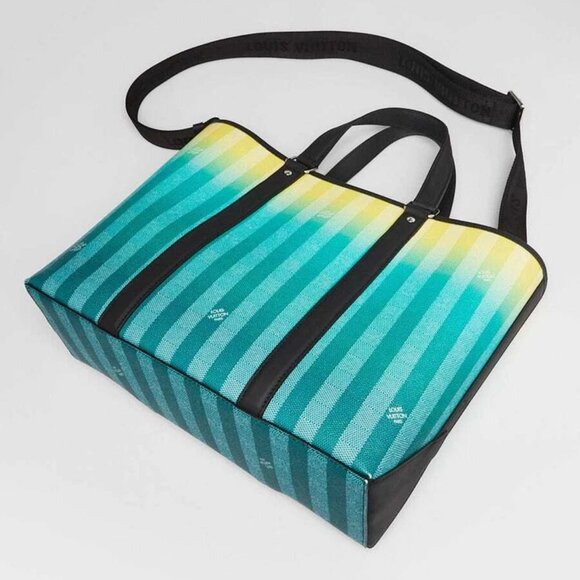 Louis Vuitton Graident Green Damier Canvas Weekend Tote PM Bag - Picture 3 of 11